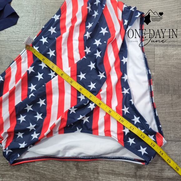 CharmLeaks Flounce High Waist Bikini Swimsuit Size XL - Picture 3 of 4